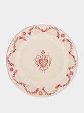 House of Capricorn Hand-Painted Viana Red Sandstone Dinner Plate