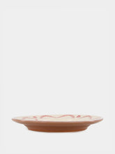 House of Capricorn Hand-Painted Viana Red Stoneware Dinner Plate