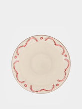 House of Capricorn Hand-Painted Viana Red Stoneware Soup Plate