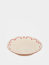 House of Capricorn Hand-Painted Viana Red Stoneware Soup Plate