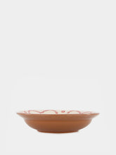 House of Capricorn Hand-Painted Viana Red Stoneware Soup Plate