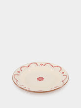House of Capricorn Hand-Painted Viana Red Sandstone Dessert Plate