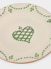 House of Capricorn Hand-Painted Viana Green Sandstone Dinner Plate
