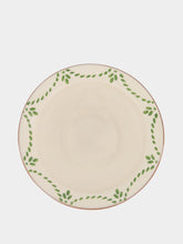 House of Capricorn Hand-Painted Viana Green Sandstone Soup Plate