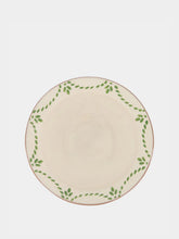 House of Capricorn Hand-Painted Viana Green Stoneware Soup Plate