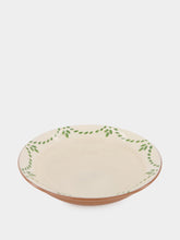 House of Capricorn Hand-Painted Viana Green Sandstone Soup Plate