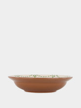 House of Capricorn Hand-Painted Viana Green Sandstone Soup Plate