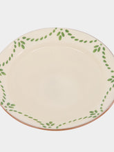 House of Capricorn Hand-Painted Viana Green Sandstone Soup Plate