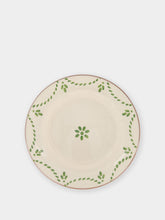 House of Capricorn Hand-Painted Viana Green Sandstone Dessert Plate