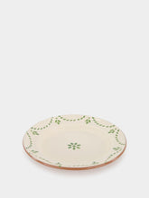 House of Capricorn Hand-Painted Viana Green Sandstone Dessert Plate