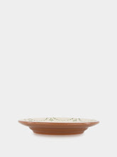 House of Capricorn Hand-Painted Viana Green Sandstone Dessert Plate