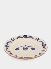 House of Capricorn Hand-Painted Viana Blue Sandstone Dinner Plate