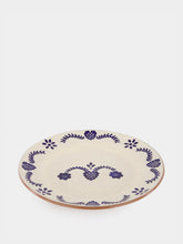 House of Capricorn Hand-Painted Viana Blue Stoneware Dinner Plate