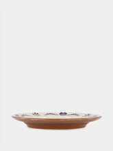 House of Capricorn Hand-Painted Viana Blue Stoneware Dinner Plate