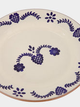 House of Capricorn Hand-Painted Viana Blue Stoneware Dinner Plate