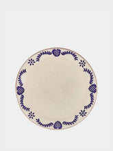 House of Capricorn Hand-Painted Viana Blue Stoneware Soup Plate