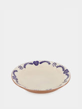 House of Capricorn Hand-Painted Viana Blue Stoneware Soup Plate