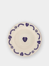 House of Capricorn Hand-Painted Viana Blue Sandstone Dessert Plate