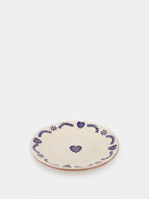 House of Capricorn Hand-Painted Viana Blue Stoneware Dessert Plate