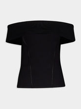 Zimmermann Matchmaker Knit Black Off-Shoulder Top