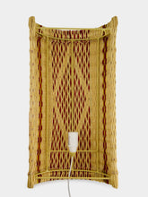 House of Capricorn Handmade Coruche Natural and Multicolour Reed Wall Lamp