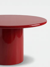 House of Capricorn Amendoeira Red Lacquered Wood Round Dining Table