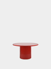 House of Capricorn Amendoeira Red Lacquered Wood Round Dining Table