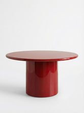 House of Capricorn Amendoeira Red Lacquered Wood Round Dining Table