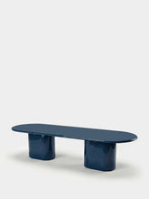 House of Capricorn Amendoeira Petrol Blue Lacquered Wood Large Dining Table