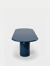 House of Capricorn Amendoeira Petrol Blue Lacquered Wood Large Dining Table