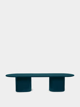 House of Capricorn Amendoeira Petrol Blue Lacquered Wood Dining Table