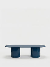 House of Capricorn Amendoeira Petrol Blue Lacquered Wood Dining Table