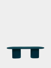 House of Capricorn Amendoeira Petrol Blue Lacquered Wood Dining Table