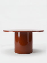 House of Capricorn Amendoeira Brick Lacquered Wood Round Dining Table