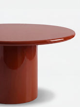 House of Capricorn Amendoeira Brick Lacquered Wood Round Dining Table