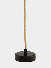 House of Capricorn Handmade Coruche Natural Red and Blue Reed Ceiling Lamp