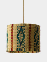 House of Capricorn Handmade Coruche Natural and Multicolour Reed Ceiling Lamp