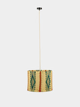 House of Capricorn Handmade Coruche Natural and Multicolour Reed Ceiling Lamp