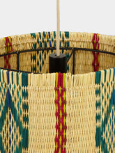 House of Capricorn Handmade Coruche Natural and Multicolour Reed Ceiling Lamp