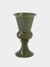 House of Capricorn Florbela Green Ceramic Small Vase