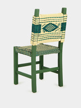 House of Capricorn Handmade Coruche Green Wood and Reed Dining Chair