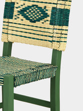 House of Capricorn Handmade Coruche Green Wood and Reed Dining Chair