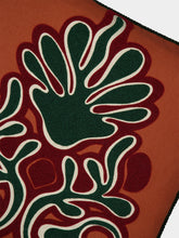 House of Capricorn Teles Brick Linen and Chenille Embroidered Cushion