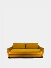 House of Capricorn Afonso Yellow and Green Velvet Sofa