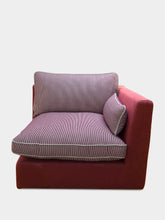 House of Capricorn Dinis Bordeaux Linen and Wood Sofa