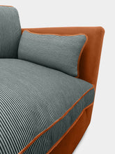 House of Capricorn Dinis Brick Linen and Wood Sofa