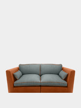 House of Capricorn Dinis Brick Linen and Wood Sofa