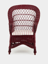 House of Capricorn Handmade Furnas Bordeaux Wicker Armchair