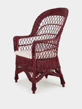 House of Capricorn Handmade Furnas Bordeaux Wicker Armchair