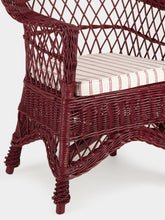 House of Capricorn Handmade Furnas Bordeaux Wicker Armchair